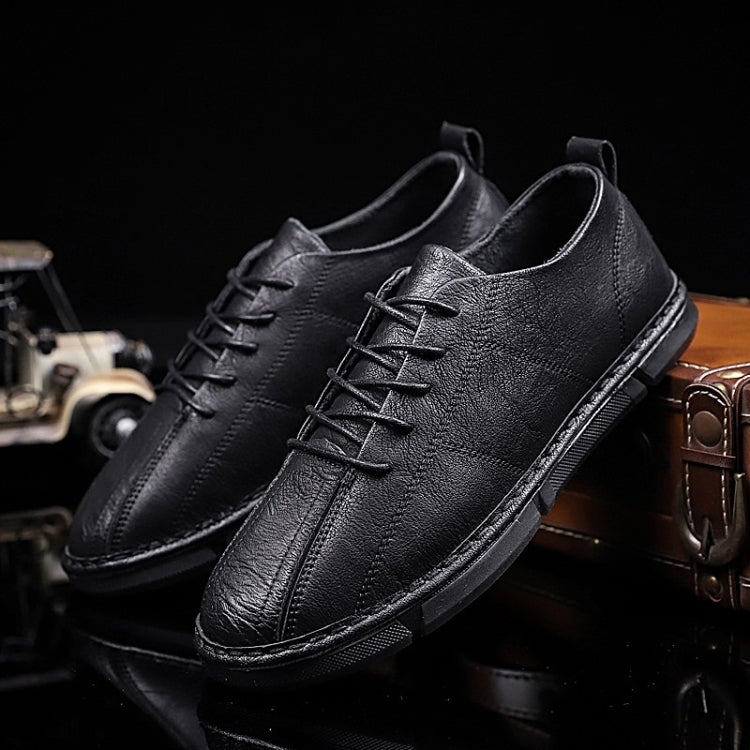 Solid Color Microfiber Leather Wearable and Comfortable Casual Shoes for Men