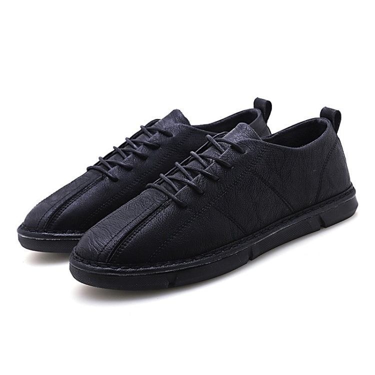 Solid Color Microfiber Leather Wearable and Comfortable Casual Shoes for Men