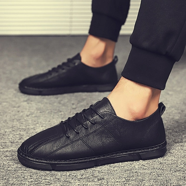Solid Color Microfiber Leather Wearable and Comfortable Casual Shoes for Men