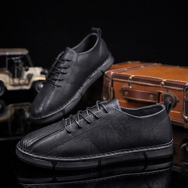 Solid Color Microfiber Leather Wearable and Comfortable Casual Shoes for Men