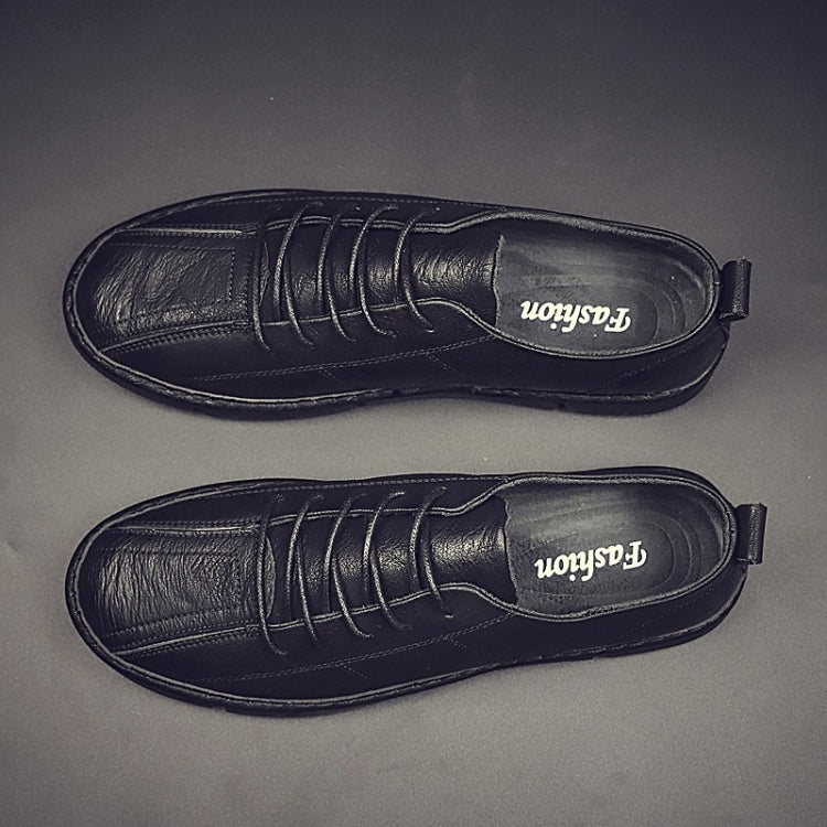 Solid Color Microfiber Leather Wearable and Comfortable Casual Shoes for Men