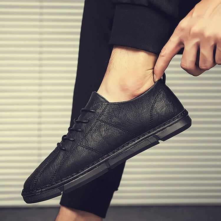 Solid Color Microfiber Leather Wearable and Comfortable Casual Shoes for Men