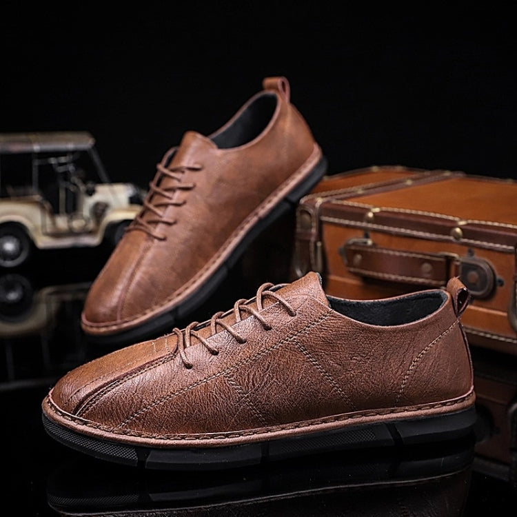 Solid Color Microfiber Leather Wearable and Comfortable Casual Shoes for Men