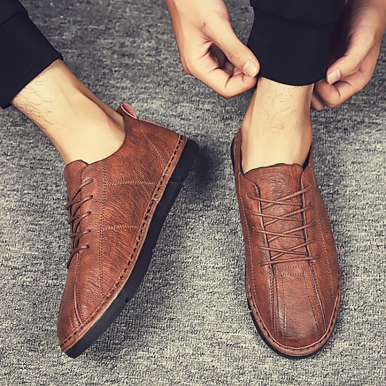 Solid Color Microfiber Leather Wearable and Comfortable Casual Shoes for Men