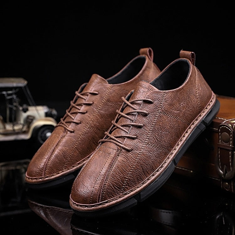 Solid Color Microfiber Leather Wearable and Comfortable Casual Shoes for Men