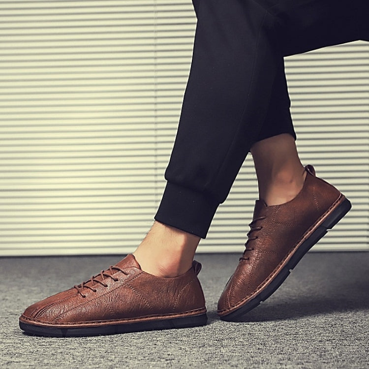 Solid Color Microfiber Leather Wearable and Comfortable Casual Shoes for Men