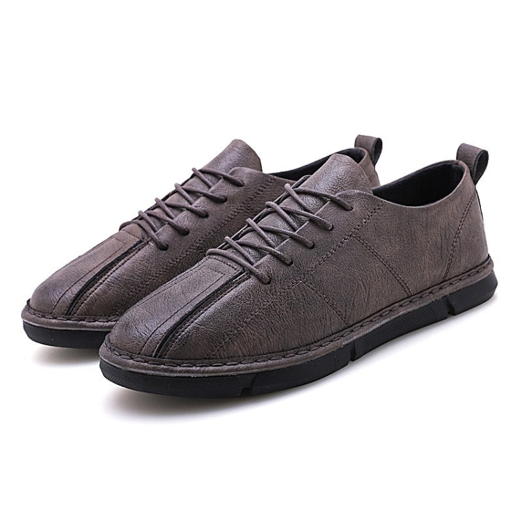 Solid Color Microfiber Leather Wearable and Comfortable Casual Shoes for Men