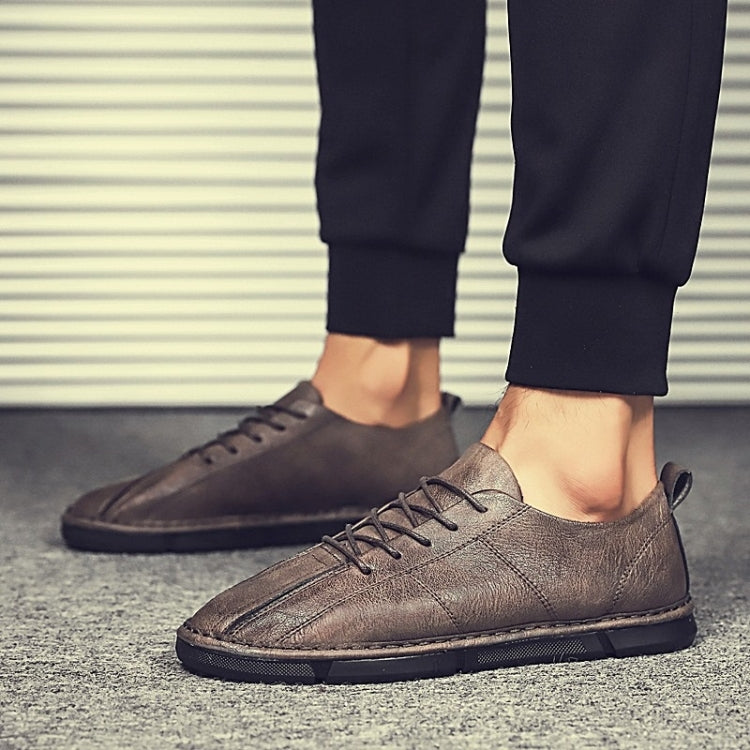 Solid Color Microfiber Leather Wearable and Comfortable Casual Shoes for Men