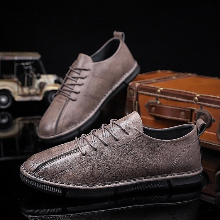 Solid Color Microfiber Leather Wearable and Comfortable Casual Shoes for Men