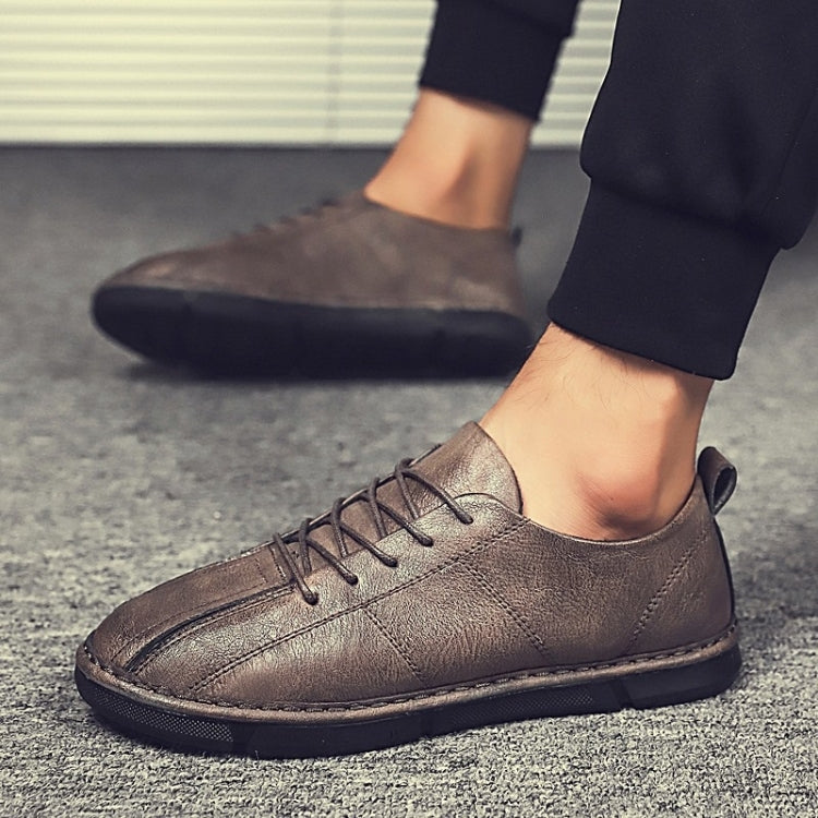 Solid Color Microfiber Leather Wearable and Comfortable Casual Shoes for Men