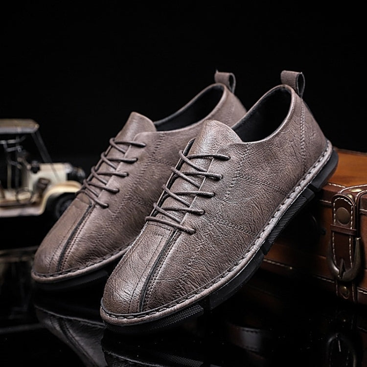 Solid Color Microfiber Leather Wearable and Comfortable Casual Shoes for Men