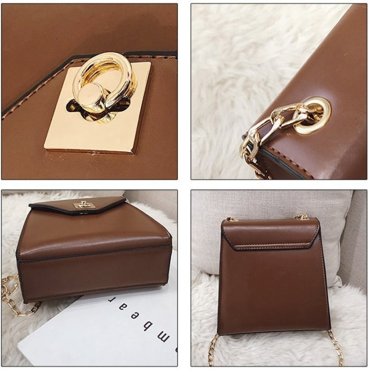 Magnetic Buckle PU Leather Chain-strap Single Shoulder Bag Ladies Handbag Messenger Bag