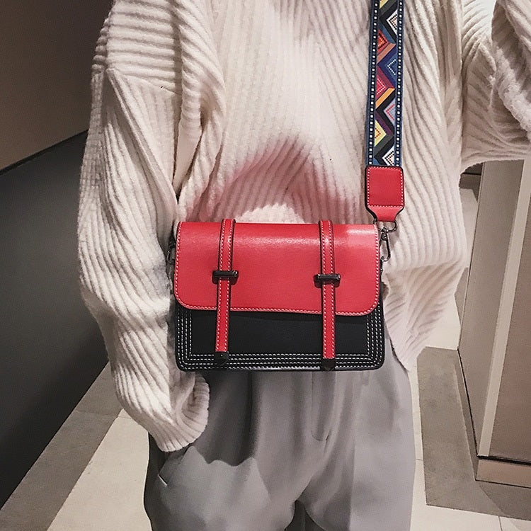 Dual-side PU Leather Single Shoulder Bag Ladies Handbag Messenger Bag