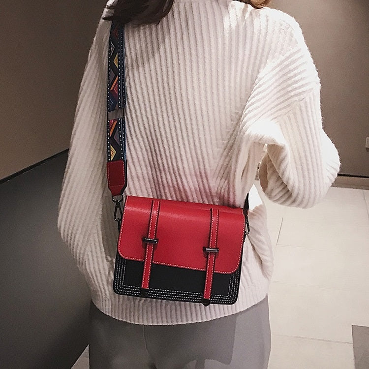Dual-side PU Leather Single Shoulder Bag Ladies Handbag Messenger Bag