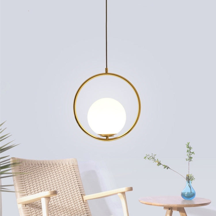 YWXLight Creative Ring Chandelier Living Room Dining Room Bedroom Glass Ball Chandelier