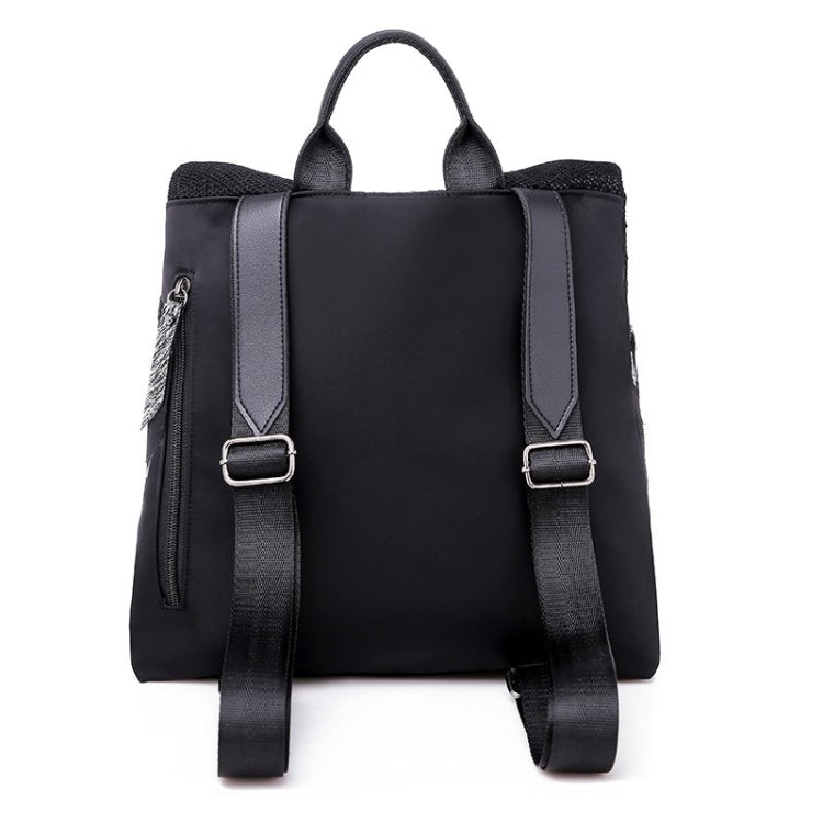 Fashion Mesh Sequin Shoulder Bag Ladies Handbag Messenger Bag (Black)