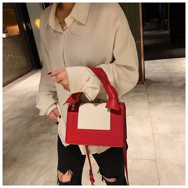 Color Matching Casual Small Square Bag Shoulder Bag Ladies Handbag Messenger Bag