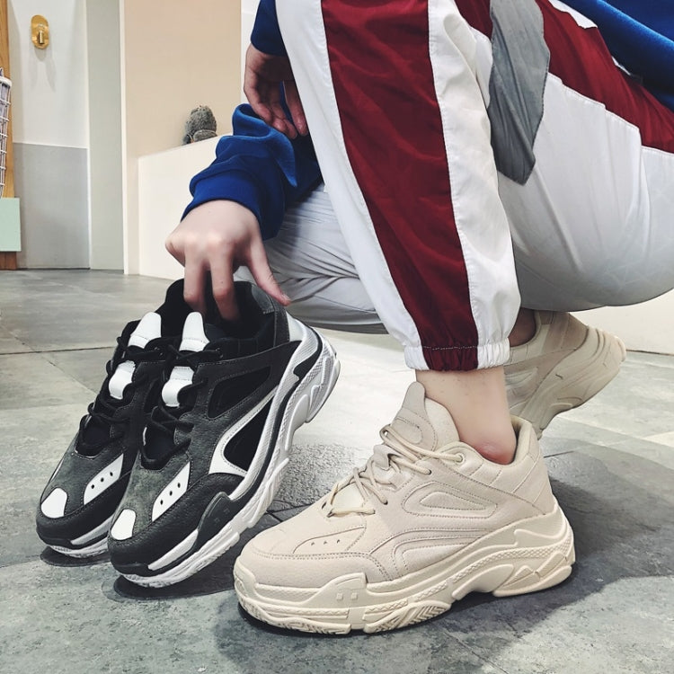 Round Head Thick Bottom Comfortable and Breathable Trend Outdoor Sport Casual Shoes Daddy Shoes for Men