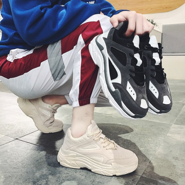 Round Head Thick Bottom Comfortable and Breathable Trend Outdoor Sport Casual Shoes Daddy Shoes for Men
