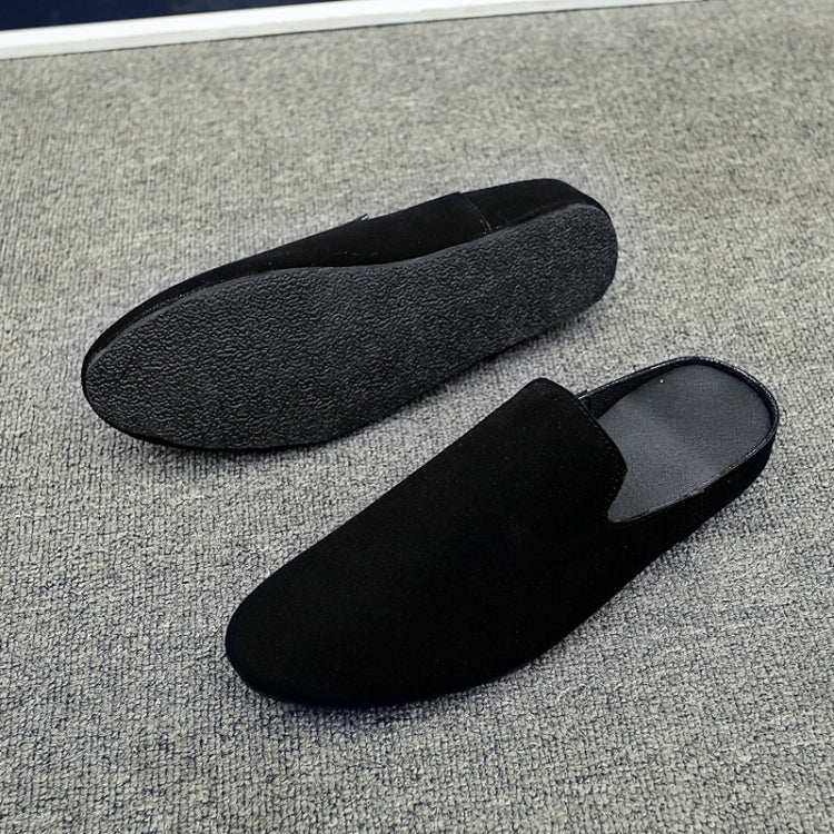 Stylish and Comfortable Microfiber Leather Half Slippers Peas Shoes Casual Shoes for Men