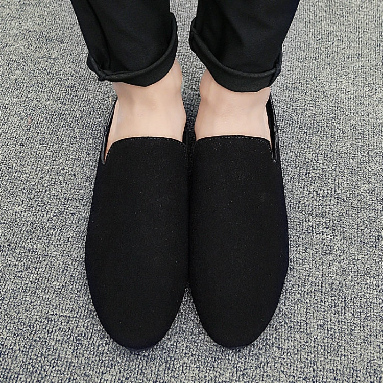 Stylish and Comfortable Microfiber Leather Half Slippers Peas Shoes Casual Shoes for Men