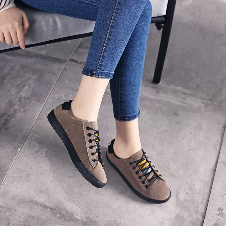 Fashion and Comfortable Lace-up Wild Suede Sneakers for Woman