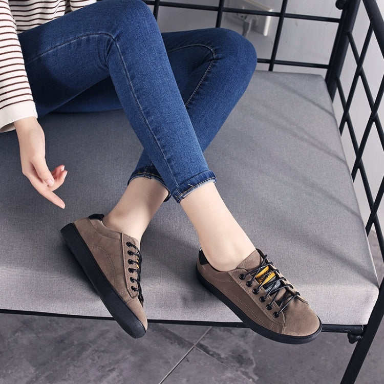 Fashion and Comfortable Lace-up Wild Suede Sneakers for Woman