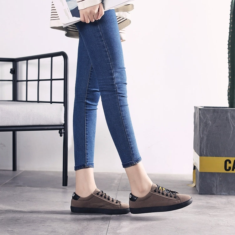 Fashion and Comfortable Lace-up Wild Suede Sneakers for Woman