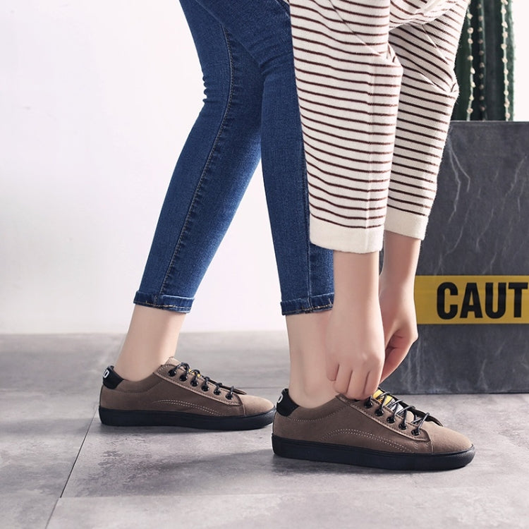 Fashion and Comfortable Lace-up Wild Suede Sneakers for Woman