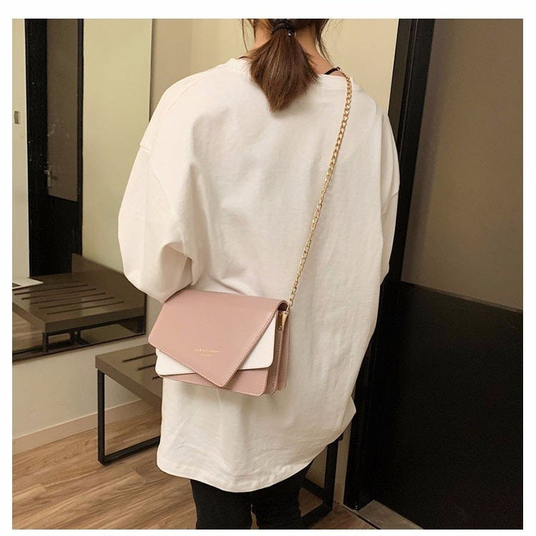 Color Matching Casual Small Square Bag Single Shoulder Bag Ladies Handbag Messenger Bag