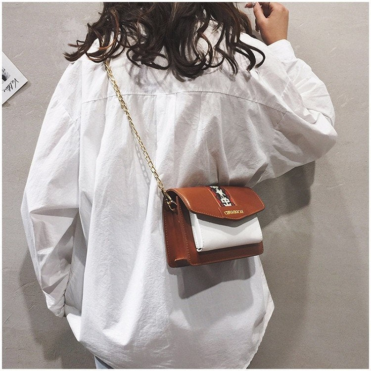 Fashion Color Matching Small Square Bag Chain Shoulder Bag Ladies Handbag Messenger Bag
