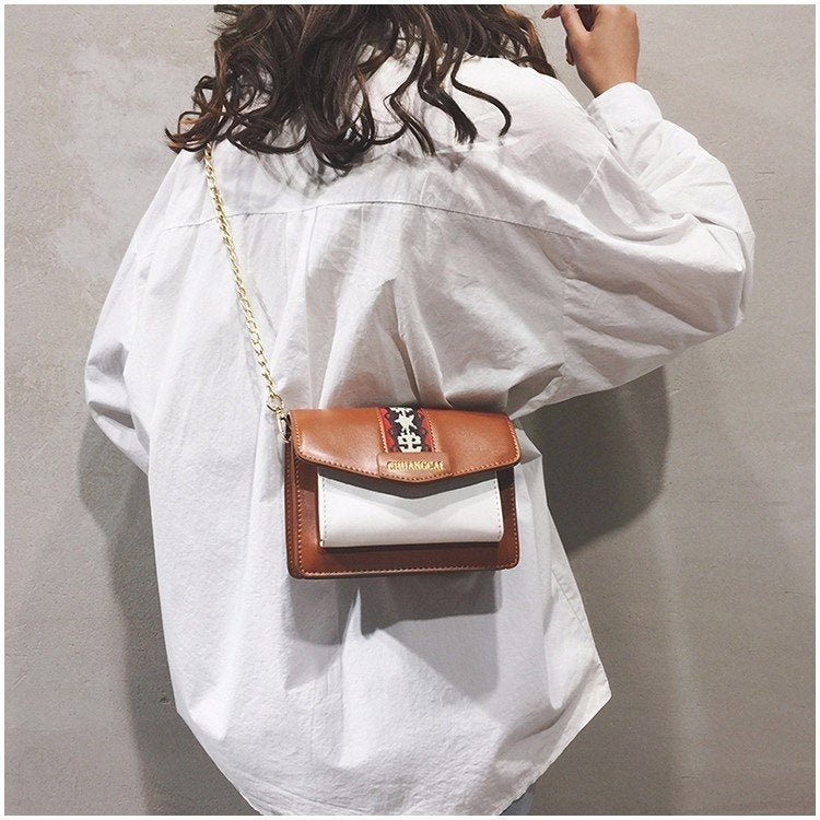 Fashion Color Matching Small Square Bag Chain Shoulder Bag Ladies Handbag Messenger Bag