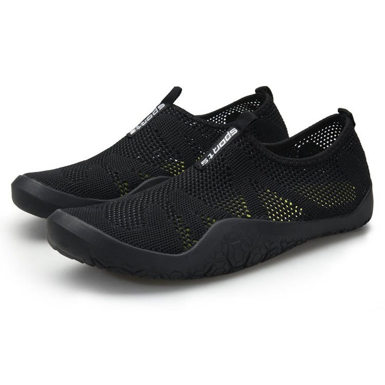 Casual Lightweight Breathable Flying Woven Running Shoes for Men