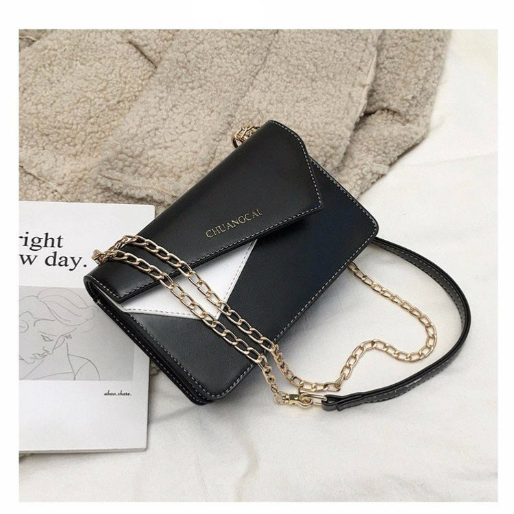 Color Matching Casual Small Square Bag Chain-strap Single Shoulder Bag Ladies Handbag Messenger Bag