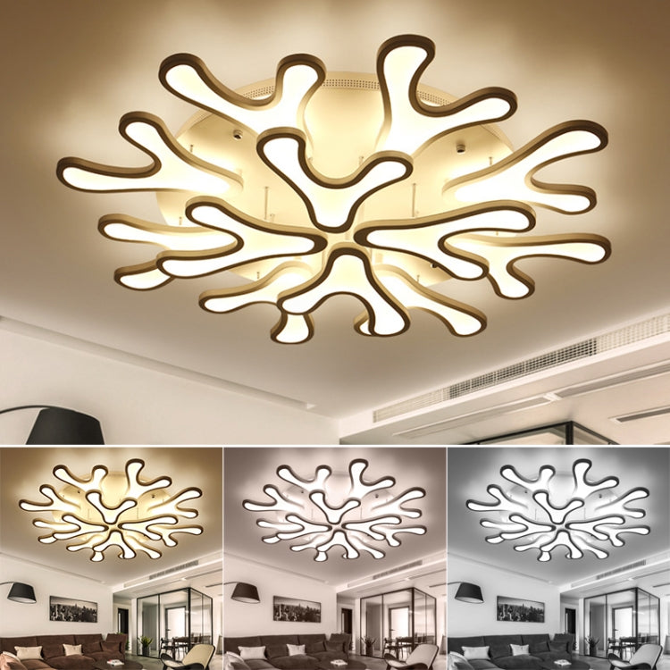 Simple Modern Led Ceiling Lamp Creative Atmosphere Hotel Lobby Ceiling Lamp Living Room Flower Ceiling Lamp, 12 Heads 1000mm, Stepless Dimming + Remote Control