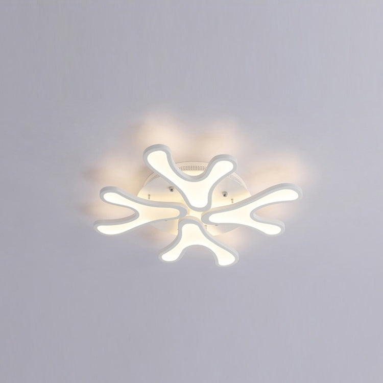 Simple And Modern LED Ceiling Lamp Creative Atmosphere Hotel Lobby Ceiling Lamp Living Room Flower Ceiling Lamp, 4 Heads 580mm, Stepless Dimming + Remote Control