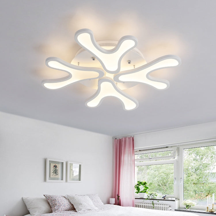 Simple And Modern LED Ceiling Lamp Creative Atmosphere Hotel Lobby Ceiling Lamp Living Room Flower Ceiling Lamp, 4 Heads 580mm, Stepless Dimming + Remote Control