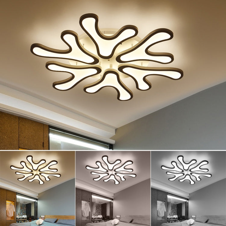 Simple Modern LED Ceiling Lamp Creative Atmosphere Hotel Lobby Ceiling Lamp Living Room Flower Ceiling Lamp, 6 Heads 700mm, Stepless Dimming + Remote Control