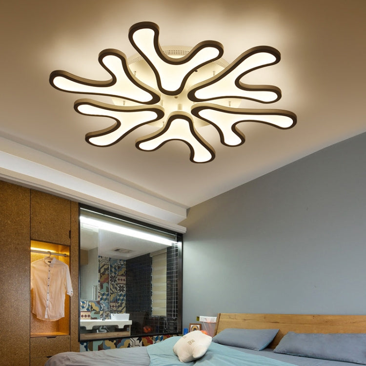 Simple Modern LED Ceiling Lamp Creative Atmosphere Hotel Lobby Ceiling Lamp Living Room Flower Ceiling Lamp, 6 Heads 700mm, Stepless Dimming + Remote Control