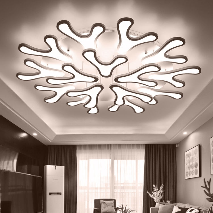 Simple Modern LED Ceiling Lamp Creative Atmosphere Hotel Lobby Ceiling Lamp Living Room Flower Ceiling Lamp, 15 Heads 1200mm, Stepless Dimming + Remote Control