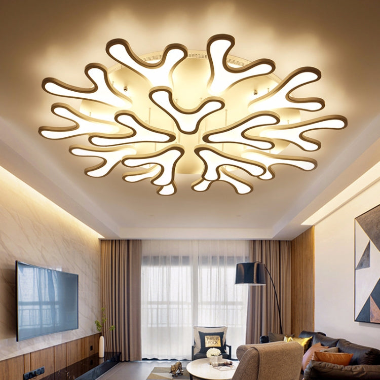 Simple Modern LED Ceiling Lamp Creative Atmosphere Hotel Lobby Ceiling Lamp Living Room Flower Ceiling Lamp, 15 Heads 1200mm, Stepless Dimming + Remote Control