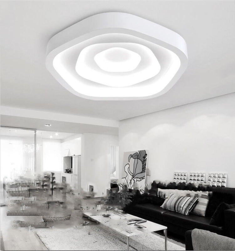 Rose Shape Modern Living Room Bedroom Minimalist LED Ceiling Lamp, Diameter: 430mm