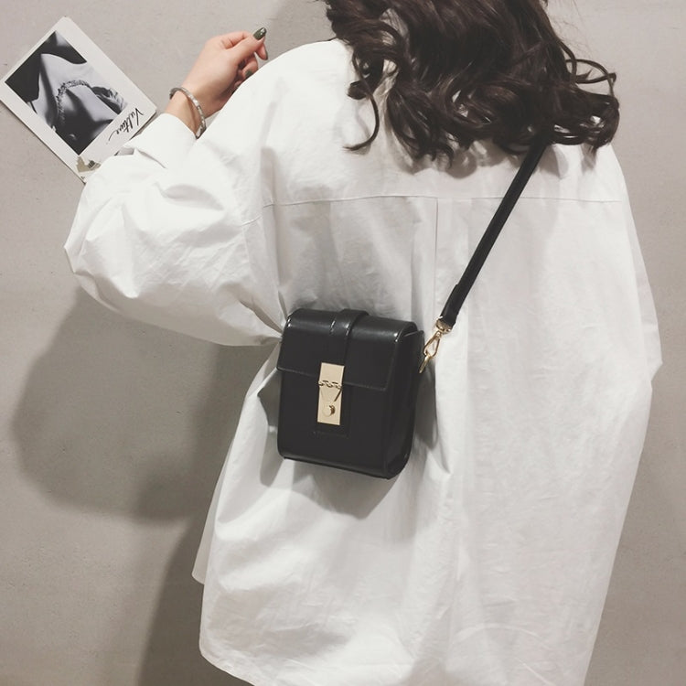 Pure Color Casual Small Square Bag Shoulder Bag Ladies Handbag Messenger Bag (Black)