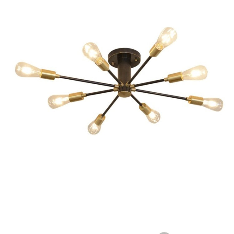 Living Room Lamp Modern Bedroom Lamp Creative Personality Simple Copper Ceiling Lamp, 8 Heads