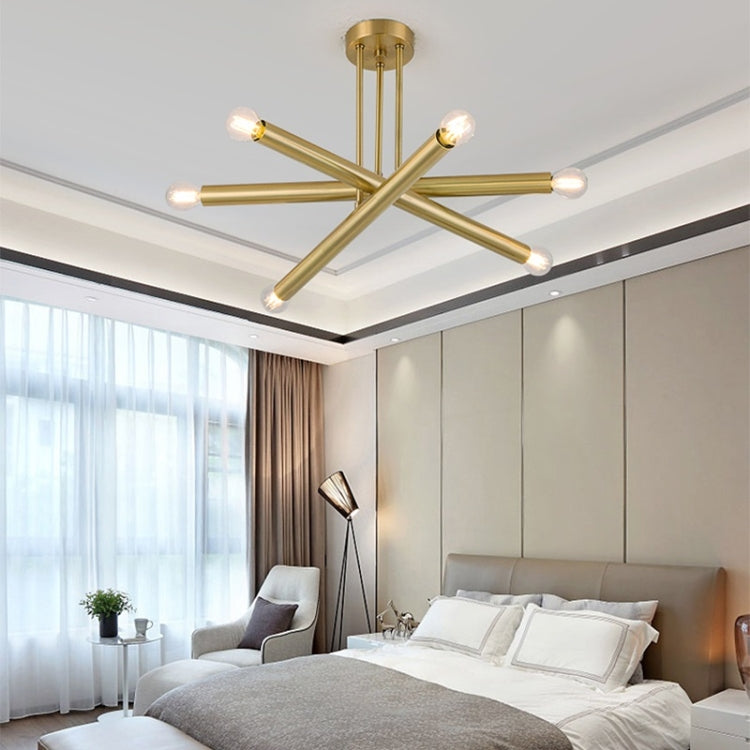 Modern Minimalist Dining Room Bedroom Living Room Art Chandelier, 6 Heads Long