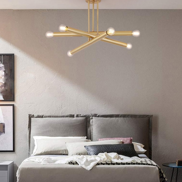 Modern Minimalist Dining Room Bedroom Living Room Art Chandelier, 6 Heads Long