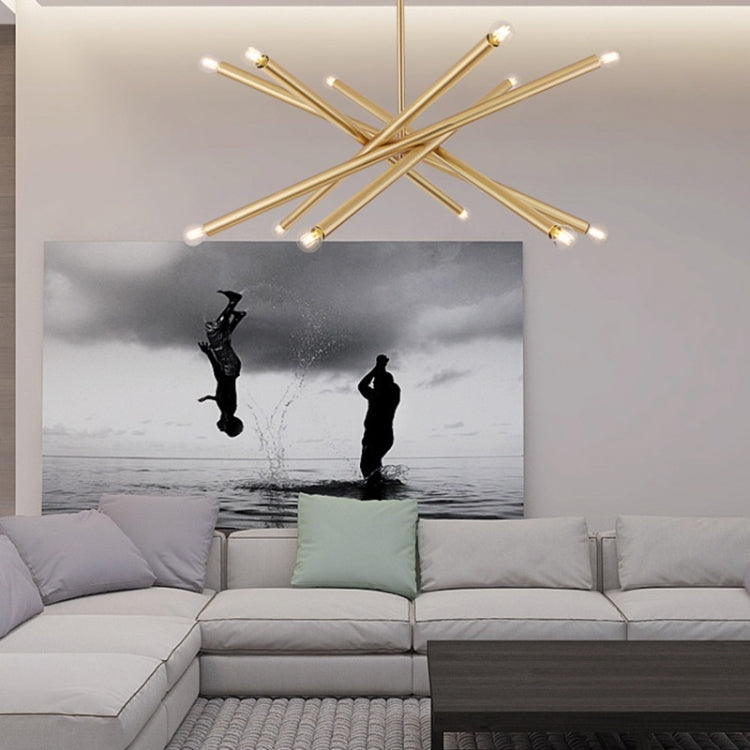 Modern Minimalist Restaurant Bedroom Living Room Art Chandelier, 12 Heads Long