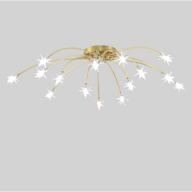 Bedroom Living Room Modern Minimalist Study Starry Wrought Iron Ceiling Lamp, 15 Heads