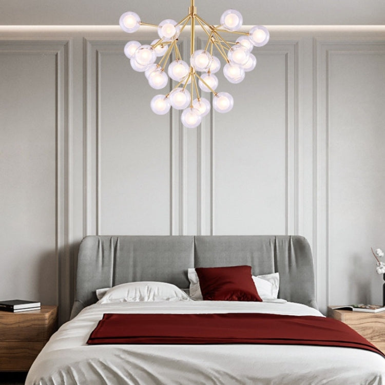 Modern Living Room Copper Creative Molecular Firefly Twigs Glass Ball Personality Bedroom Restaurant Chandelier, 25 Heads