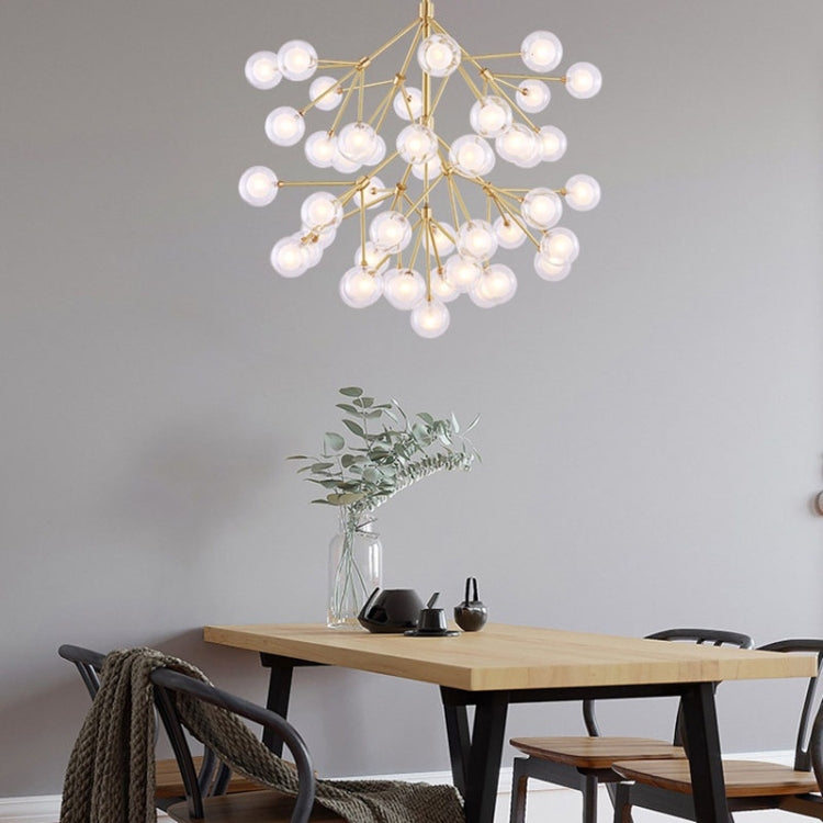 Modern Living Room Copper Creative Molecular Firefly Twigs Glass Ball Personality Bedroom Restaurant Chandelier, 45 Heads